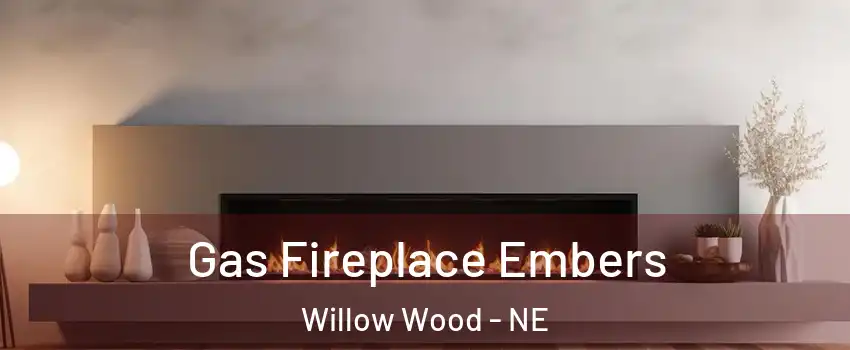 Gas Fireplace Embers Willow Wood - NE