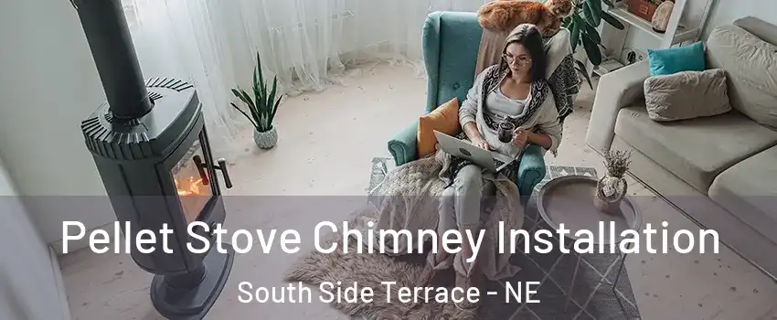 Pellet Stove Chimney Installation South Side Terrace - NE